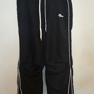 Black Pants with White Accents